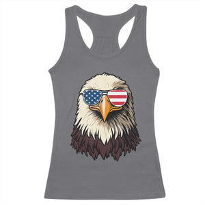 American Flag Patriotic Eagle Racerback Tank Top 4th of July TS10 Charcoal Print Your Wear