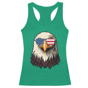 American Flag Patriotic Eagle Racerback Tank Top 4th of July TS10 Irish Green Print Your Wear