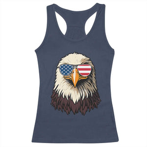American Flag Patriotic Eagle Racerback Tank Top 4th of July TS10 Navy Print Your Wear