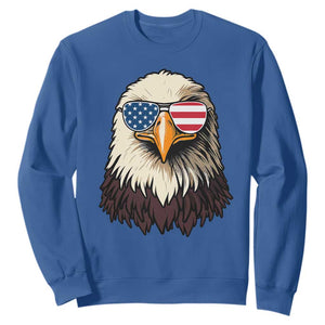 American Flag Patriotic Eagle Sweatshirt 4th of July TS10 Royal Blue Print Your Wear