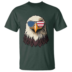 American Flag Patriotic Eagle T Shirt 4th of July TS10 Dark Forest Green Print Your Wear