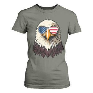 American Flag Patriotic Eagle T Shirt For Women 4th of July TS10 Military Green Print Your Wear
