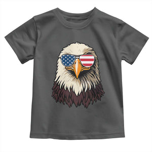 American Flag Patriotic Eagle Toddler T Shirt 4th of July TS10 Dark Heather Print Your Wear