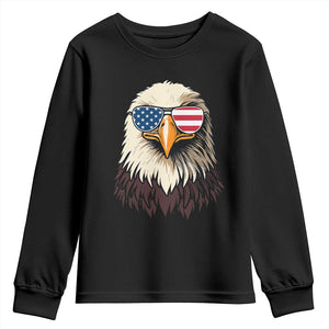 American Flag Patriotic Eagle Youth Sweatshirt 4th of July TS10 Black Print Your Wear