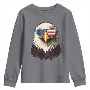 American Flag Patriotic Eagle Youth Sweatshirt 4th of July TS10 Charcoal Print Your Wear