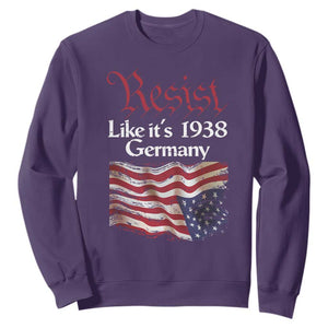 American Flag Resist Sweatshirt Like It's 1938 Germany TS02 Purple Print Your Wear