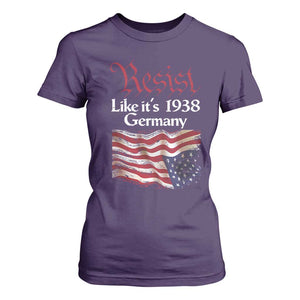 American Flag Resist T Shirt For Women Like It's 1938 Germany TS02 Purple Print Your Wear