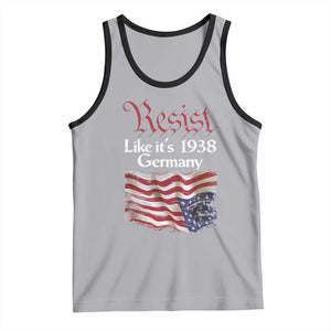 American Flag Resist Tank Top Like It's 1938 Germany TS02 Athletic Heather Black Print Your Wear
