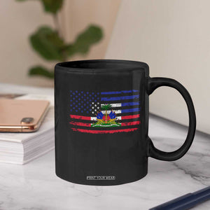 American Haitian Haiti USA Flag Coffee Mug TS11 Print Your Wear