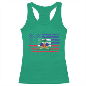 American Haitian Haiti USA Flag Racerback Tank Top TS11 Irish Green Print Your Wear