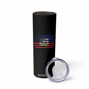 American Haitian Haiti USA Flag Skinny Tumbler TS11 Print Your Wear