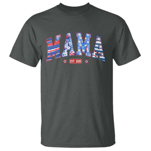 American Mama Est 2025 T Shirt 4th of July Pregnancy Reveal TS10 Dark Heather Print Your Wear