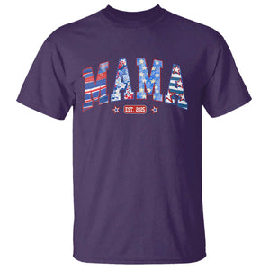 American Mama Est 2025 T Shirt 4th of July Pregnancy Reveal TS10 Purple Print Your Wear