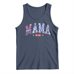 American Mama Est 2025 Tank Top 4th of July Pregnancy Reveal TS10 Navy Print Your Wear