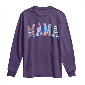 American Mama Long Sleeve Shirt 4th of July TS10 Purple Print Your Wear