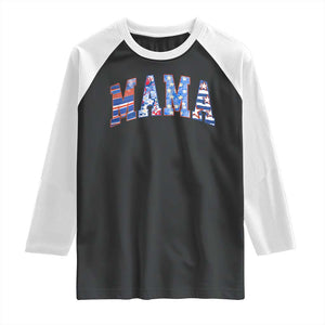 American Mama Raglan Shirt 4th of July TS10 Black White Print Your Wear