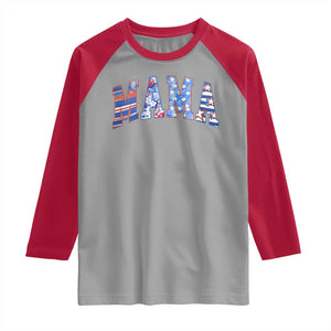 American Mama Raglan Shirt 4th of July TS10 Sport Gray Red Print Your Wear