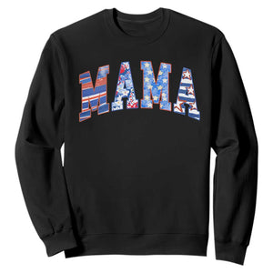 American Mama Sweatshirt 4th of July TS10 Black Print Your Wear