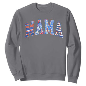 American Mama Sweatshirt 4th of July TS10 Charcoal Print Your Wear