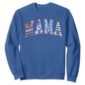 American Mama Sweatshirt 4th of July TS10 Royal Blue Print Your Wear