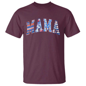 American Mama T Shirt 4th of July TS10 Maroon Print Your Wear