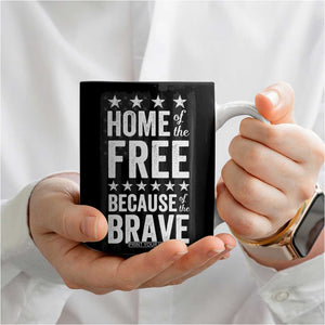 American Patriot Coffee Mug Home Of The Free Because Of The Brave TB09 Print Your Wear