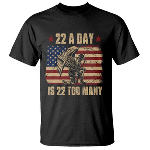 American Veteran T Shirt 22 A Day Is 22 Too Many Veteran Lives Matter TS02 Black Print Your Wear