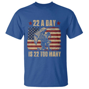 American Veteran T Shirt 22 A Day Is 22 Too Many Veteran Lives Matter TS02 Royal Blue Print Your Wear