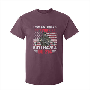 American Veteran T Shirt For Kid I May Not Have A PhD But Have A DD-214 US Bald Eagle TS02 Maroon Print Your Wear