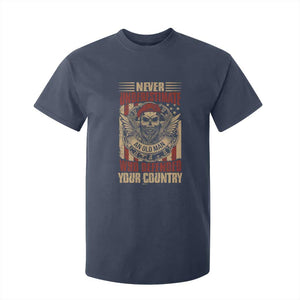 American Veteran T Shirt For Kid Never Underestimate An Old Man Who Defended Your Country TS02 Navy Print Your Wear