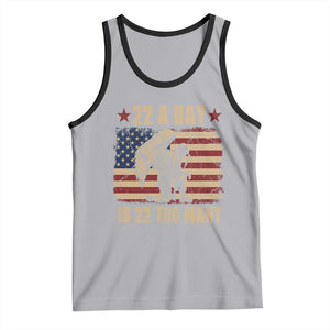 American Veteran Tank Top 22 A Day Is 22 Too Many Veteran Lives Matter TS02 Athletic Heather Black Print Your Wear