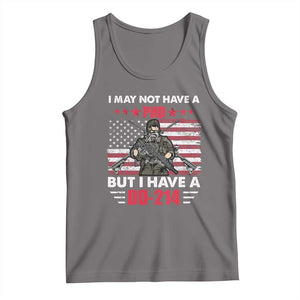American Veteran Tank Top I May Not Have A PhD But Have A DD-214 US Bald Eagle TS02 Deep Heather Print Your Wear