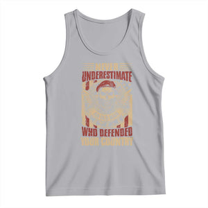 American Veteran Tank Top Never Underestimate An Old Man Who Defended Your Country TS02 Athletic Heather Print Your Wear