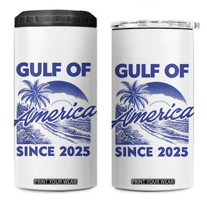 America's Gulf 4 in 1 Can Cooler Tumbler Since 2025 Trump Mexico Vintage Summer Beach Vibes TS10 One Size: 16 oz White Print Your Wear