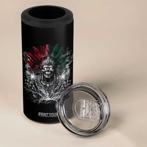Ancient Aztec King 4 in 1 Can Cooler Tumbler Calabera Azteca Mexican Skull Skeleton TS10 Print Your Wear