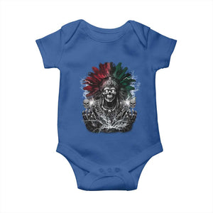 Ancient Aztec King Baby Onesie Calabera Azteca Mexican Skull Skeleton TS10 Royal Blue Print Your Wear