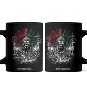 Ancient Aztec King Coffee Mug Calabera Azteca Mexican Skull Skeleton TS10 Black Print Your Wear