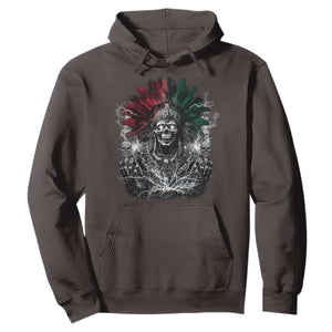 Ancient Aztec King Hoodie Calabera Azteca Mexican Skull Skeleton TS10 Dark Chocolate Print Your Wear