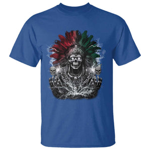 Ancient Aztec King T Shirt Calabera Azteca Mexican Skull Skeleton TS10 Royal Blue Print Your Wear