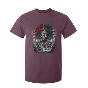 Ancient Aztec King T Shirt For Kid Calabera Azteca Mexican Skull Skeleton TS10 Maroon Print Your Wear