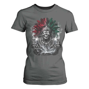 Ancient Aztec King T Shirt For Women Calabera Azteca Mexican Skull Skeleton TS10 Dark Heather Print Your Wear
