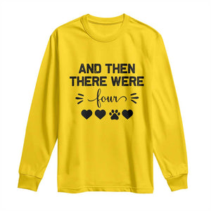 And Then There Were Four Long Sleeve Shirt Pregnancy Baby Announcement With Dog TS10 Daisy Print Your Wear