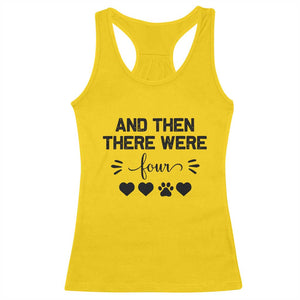 And Then There Were Four Racerback Tank Top Pregnancy Baby Announcement With Dog TS10 Daisy Print Your Wear