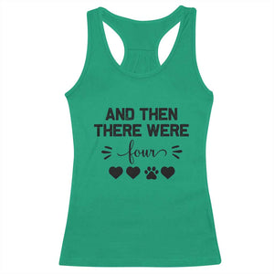 And Then There Were Four Racerback Tank Top Pregnancy Baby Announcement With Dog TS10 Irish Green Print Your Wear