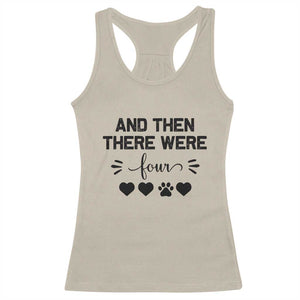 And Then There Were Four Racerback Tank Top Pregnancy Baby Announcement With Dog TS10 Sand Print Your Wear