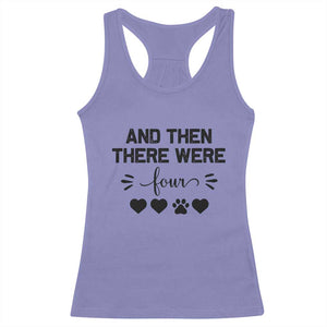 And Then There Were Four Racerback Tank Top Pregnancy Baby Announcement With Dog TS10 Violet Print Your Wear