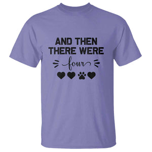 And Then There Were Four T Shirt Pregnancy Baby Announcement With Dog TS10 Violet Print Your Wear