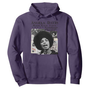 Angela Davis Hoodie Raise Your Voice Revolutionary Power Liberation TS02 Purple Print Your Wear