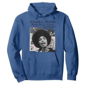 Angela Davis Hoodie Raise Your Voice Revolutionary Power Liberation TS02 Royal Blue Print Your Wear