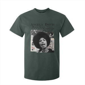 Angela Davis T Shirt For Kid Raise Your Voice Revolutionary Power Liberation TS02 Dark Forest Green Print Your Wear